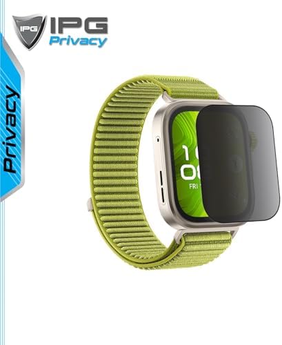 Watch Fit 4 PRO için IPG Privacy Gizlilik (Anti-Spy) Ekran Koruyucu (2 Adet), Mat, Parmak İzi Bırakmaz, Yandan Görünmeyi Engeller