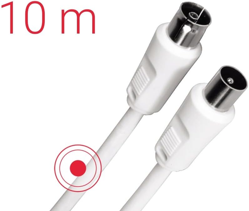 Anten Kablosu,Koaksiyel Fiş ve Soket,10m,75 dB,byz