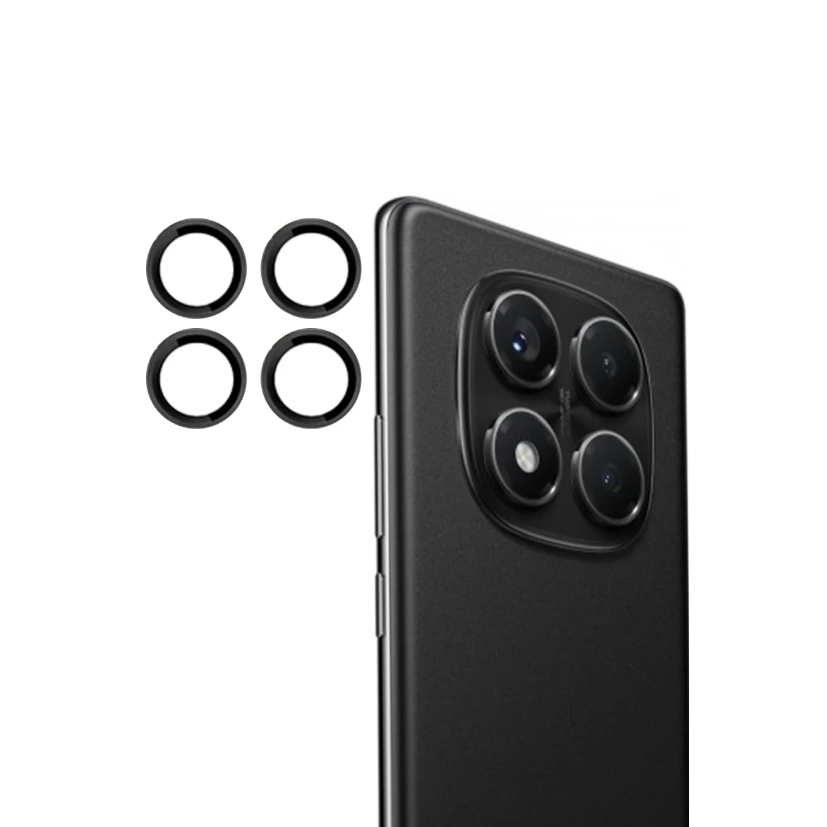 Joko Xiaomi Redmi Note 14 Pro 4G PVD Metal Kamera Lens - Siyah