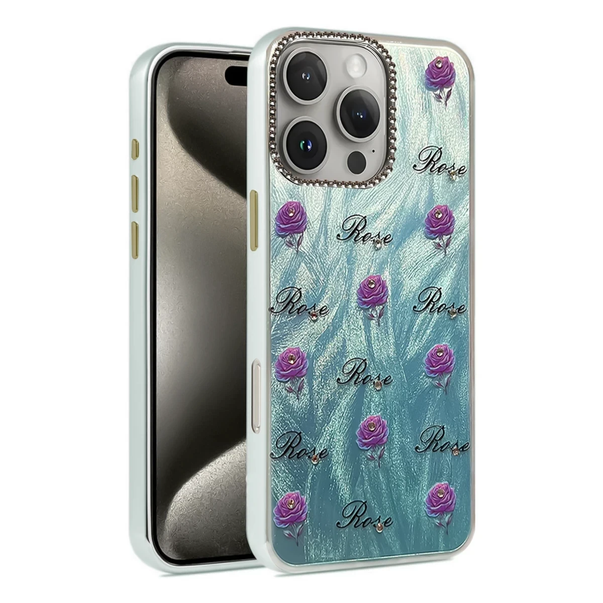 Apple iPhone 16 Pro Kılıf Blade Aynalı Desenli Kapak - Desen 9