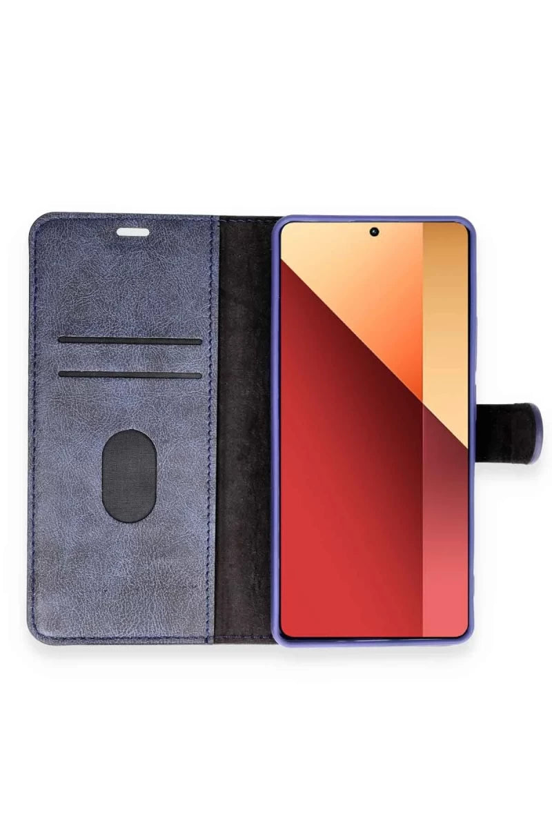 Xiaomi Redmi Note 13 Pro 4G Kılıf Trend S Plus Kapaklı Kılıf - Lacivert