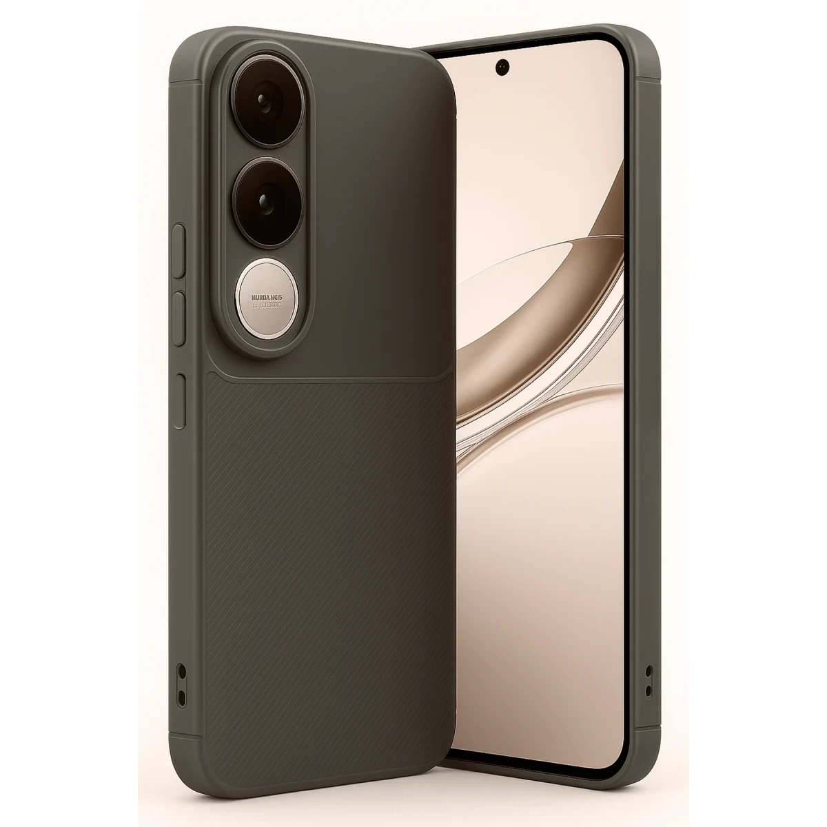 Vivo V50 Lite 4G Auto Focus Karbon Kapak - Kahverengi