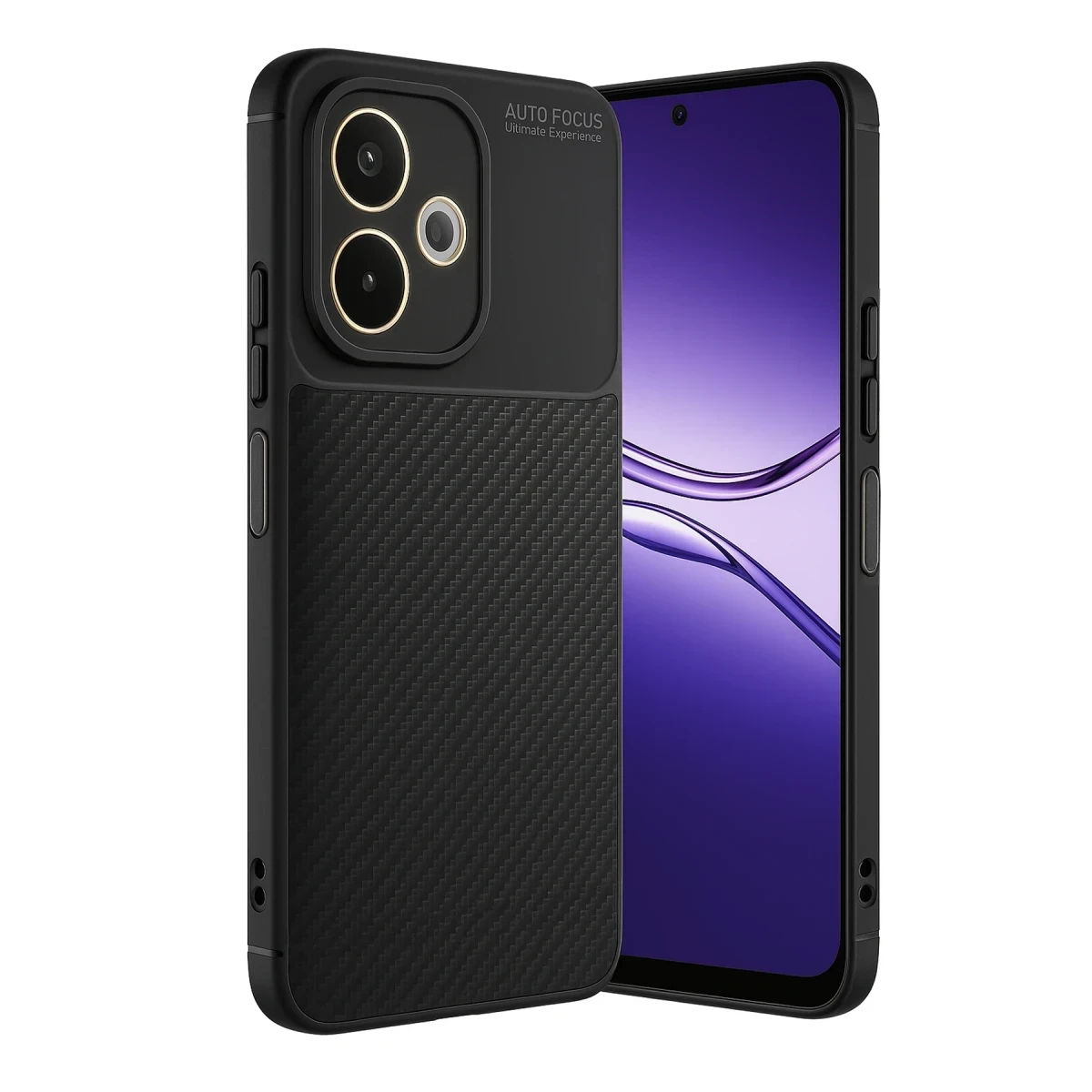 Oppo A5 Pro 4G Kılıf Auto Focus Karbon Kapak - Siyah
