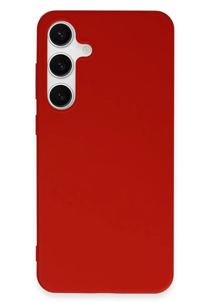 Samsung Galaxy S24 Plus Kılıf First Silikon - Kırmızı