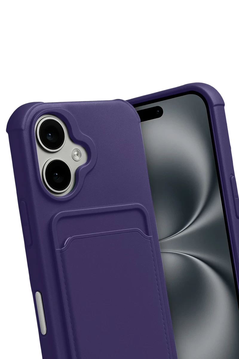 Apple iPhone 17 Kelvin Kartvizitli Silikon - Derin Mor