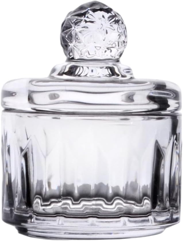 Lüx Mini Cam Şekerlik & Cam Lokumluk, Kesme Cam Lüx Şekerlik 7.5cm*9.2cm - 06644