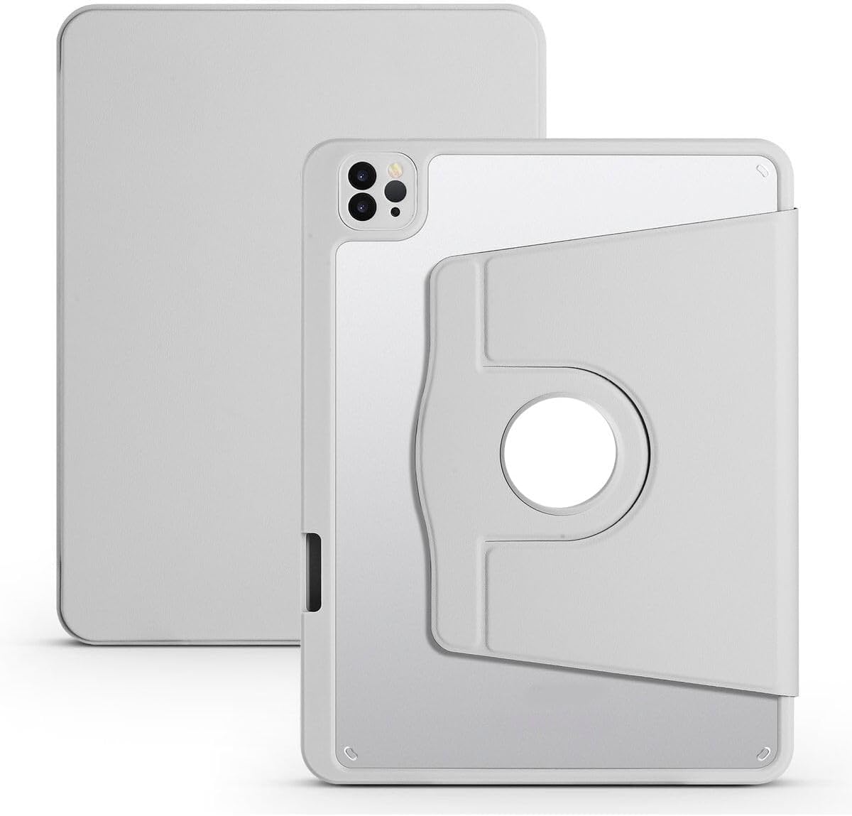 CONSTRAIN - Apple ile uyumlu Ipad 10.nesil 10.9 2022 Kılıf Kalemlikli Dönebilen Standlı Kalem Şarj Bölmeli Akıllı Kapak - Gri 2