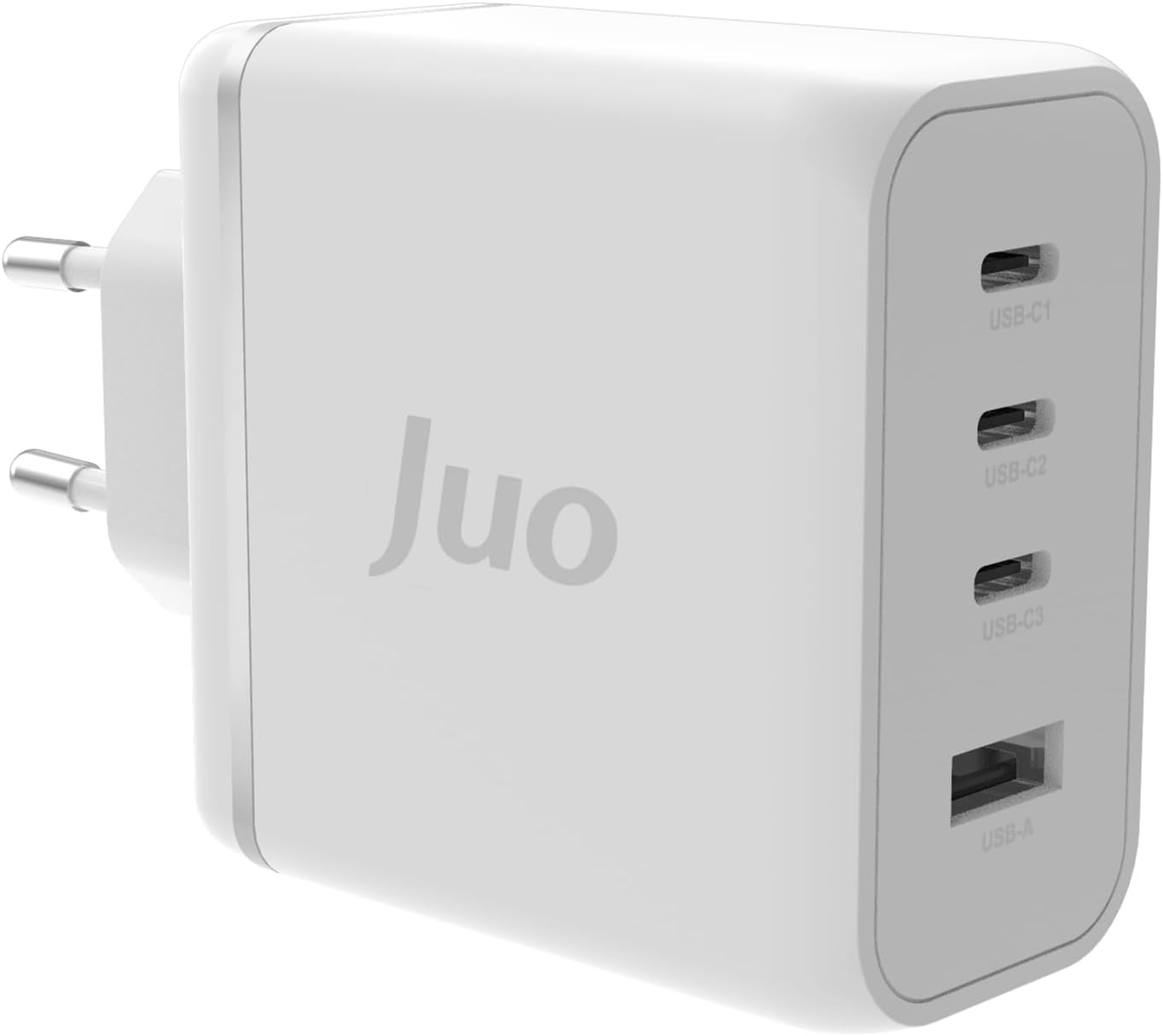 Juo 100W 4 Portlu USB-C + USB-A GaN Şarj Aleti iPhone& Macbook & Notebook Uyumlu PD Type-C Hızlı Şarj Cihazı Beyaz
