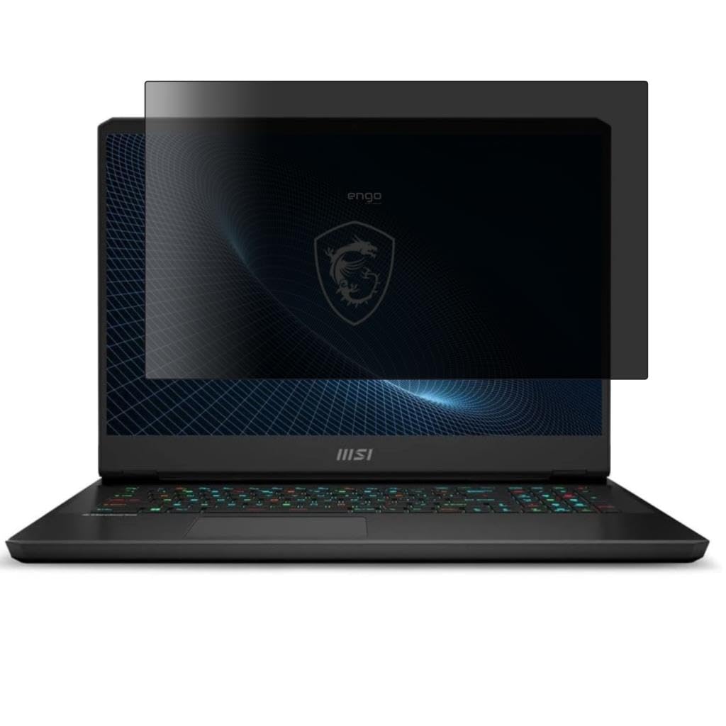 Engo Msi Vector Gp76 17.3 İnç İle Uyumlu Hayalet Ekran Koruyucu Notebook, Yandan Görünmeyen Anti-Spy Gizlilik (Privacy) Laptop Koruması, 9H Temperli Nano Kırılmaz Esnek Cam, Parlama Önleyici 16:9