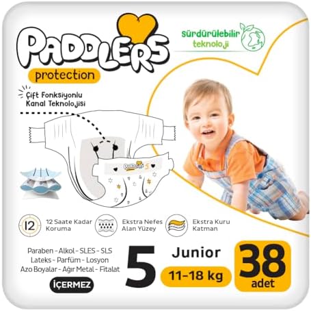 Protection Bebek Bezi 5 Numara Junior (11-18 Kg) 38 Adet – Jumbo Paket, Maksimum Koruma