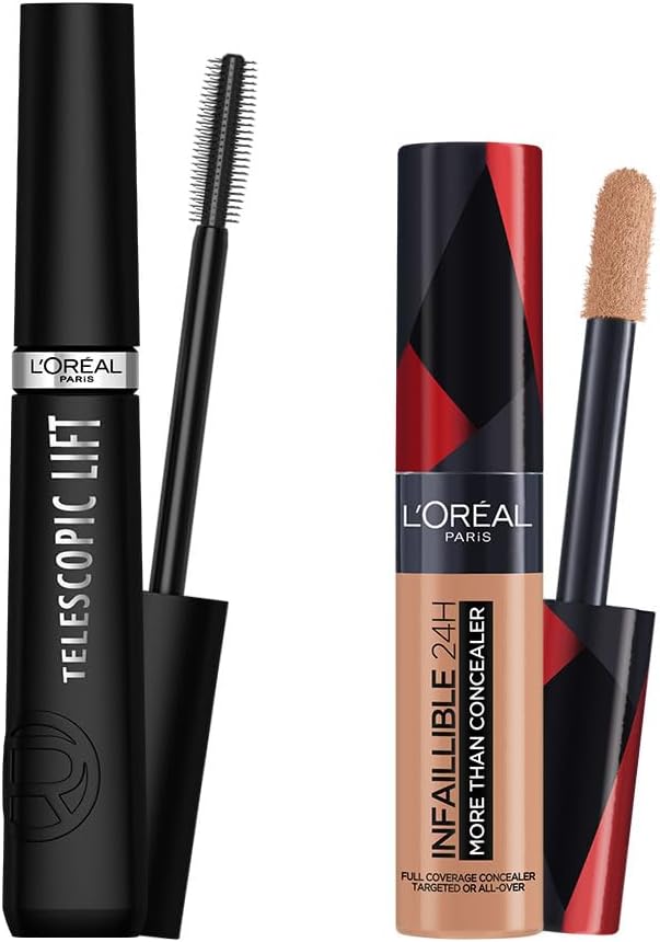 L’Oréal Paris Infaillible Tüm Yüze Uygulanabilir Kapatıcı 330 Pecan & Telescopic Lift Maskara Makyaj Seti
