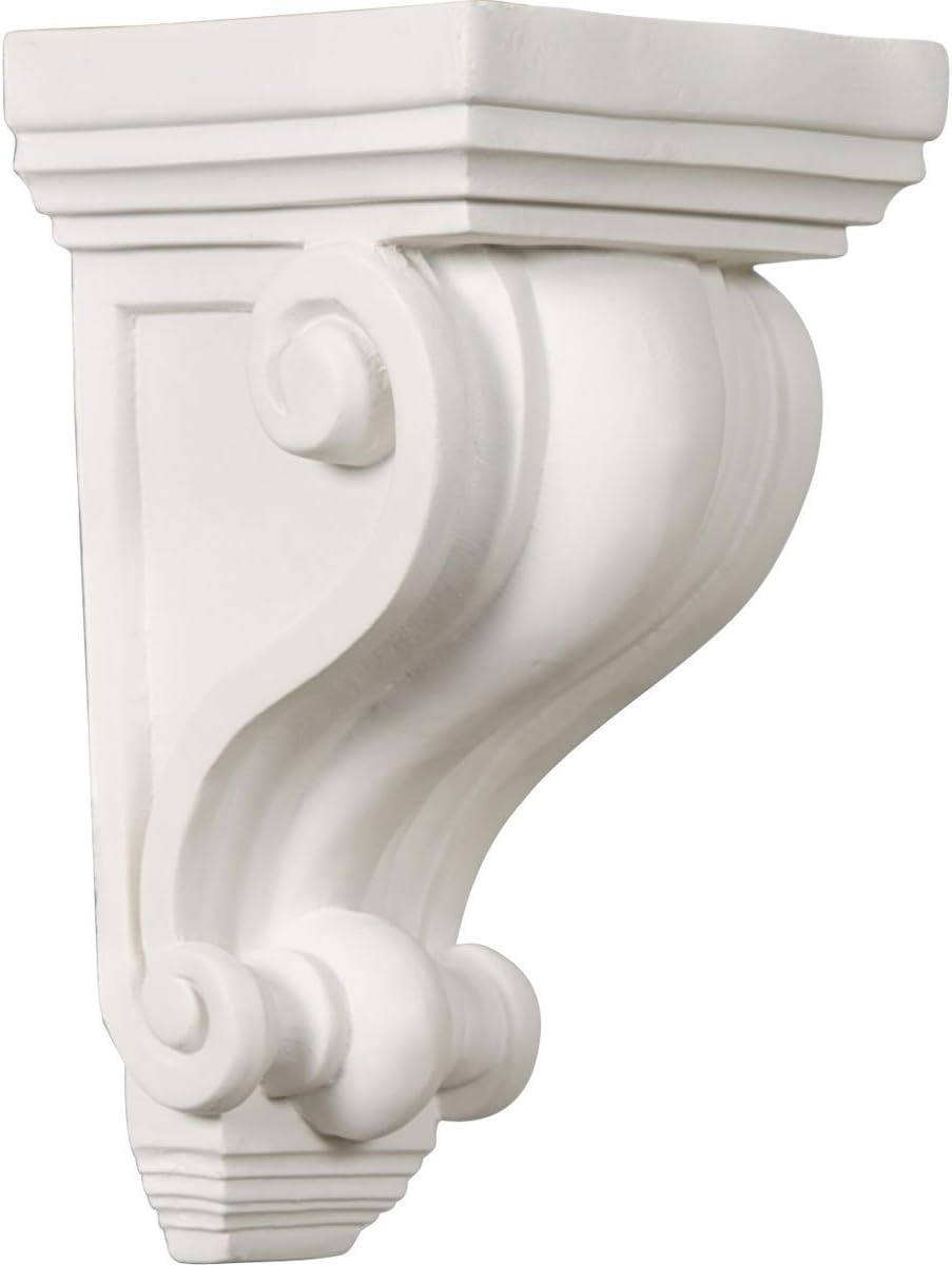Corbels: Ekena Millwork Building Materials 10cm x 10cm x 18cm - 1.3cm Primed Polyurethane Devon Corbel White COR04X04X07DE