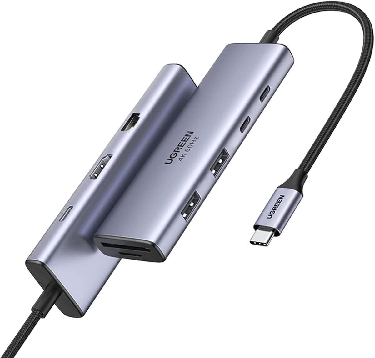 UGREEN USB C Hub USB C/USB A Port, 4k 60Hz HDMI, PD 100W, Ethernet, SD/TF Card Slots Adapter