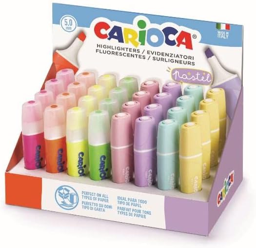 CARİOCA PASTEL+FOSFORLU İŞARETLEME KALEMİ 32Lİ STAND 8 RENK
