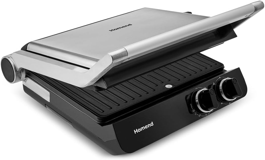 Homend Grilliant 1342H 3 in 1 Inox Gövde Çift Taraflı XL Döküm Plaka Tost ve Izgara Makinesi