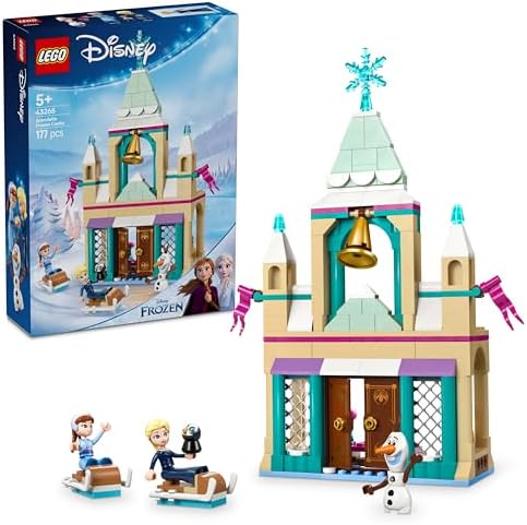 ǀ Frozen Arendelle Karlar Ülkesi Şatosu 43265-5 Yaş ve Üzeri Çocuklar için Mini Elsa Bebek İçeren Oyuncak Yapım Seti, Doğum Günü Hediyesi (177 Parça)