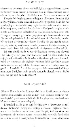 Her Şeyin Sonu: (Astrofiziksel Manada)