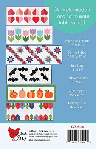 cluckclucksew cluck cluck sew Modern Tatil Masa Koşucuları Desen