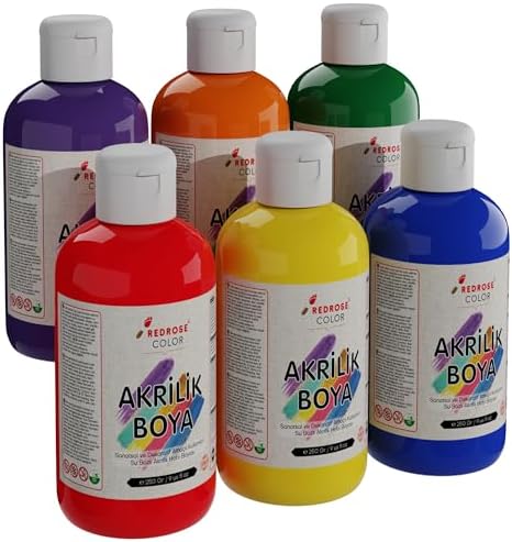 Ara Renkler Akrilik Boya 6'lı Set 6x250 gr