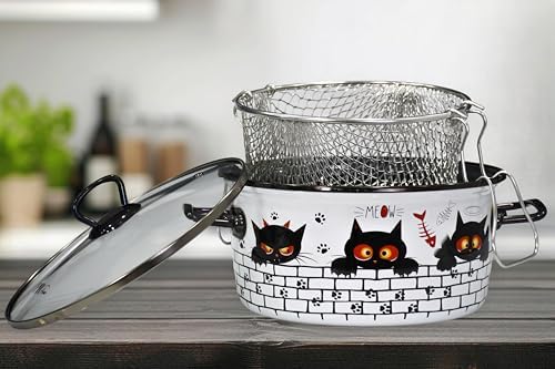 Cat Emaye Kızartma Tenceresi 22 cm