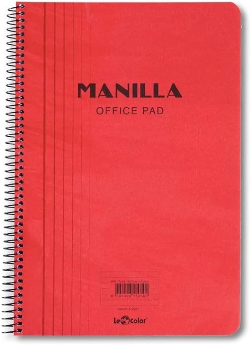 Manilla Ofis Defter A4 Kareli Kırmızı