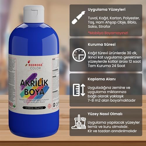 Mavi Akrilik Boya 500gr