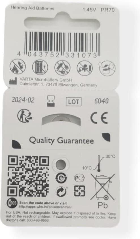 Oticon 10 Numara İşitme Cihazı Pili (10 Paket)