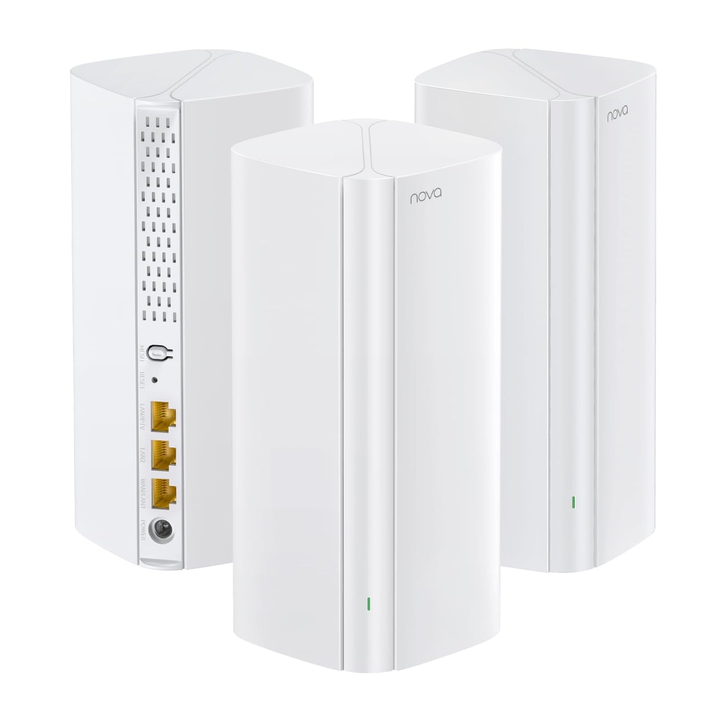 Tenda Nova MX12 Mesh WLAN WiFi 6 Sistemi - AX3000 Çift Bant WLAN Mesh Sistemi, 4-6 Yatak Odalı Evler için Önerilir, 9X Gigabit Bağlantı Noktası - WLAN Yönlendirici ve Tekrarlayıcı Yerine Geçer - Alexa