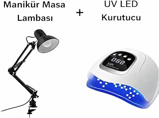 Fontenay Manikür Masa Lambası + UV LED Kurutucu Seti, Beyaz