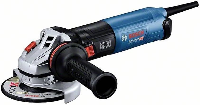 Bosch Professional Measurement Gws 17-125 S Açılı Taşlama Makinesi (1.700 Watt, İlave Sap, Koruyucu Kapak, Klipsli Ayırma Koruma Kapağı, Toz Filtresi, Iki Delikli Anahtar, Tutma Flanşı, Germe Somunu)