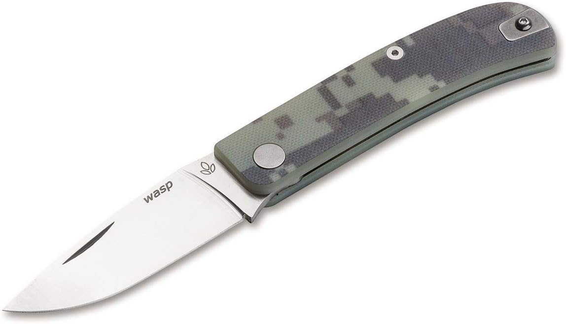 Böker Manly Unisex – Yetişkin WASP DIGICAMO 14C28N, yeşil, 17,4 cm