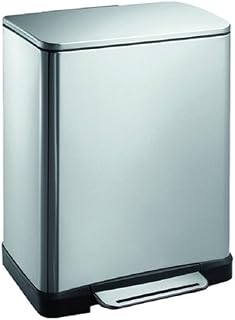 Primanova Paslanmaz Çelik Softclose Pedallı Banyo Mutfak Ofis Çöp Kovası Inox 12 Lt D-15321