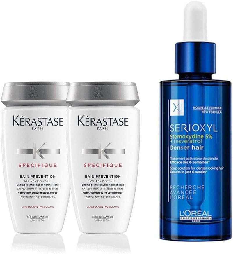 Kerastase Specifique Prevention Şampuan 2x250 ml + L'Oreal Serioxyl Stemoxydine%5 Denser Hair 90 ml Set