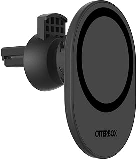 OtterBox MagSafe Telefon Tutucusu, Araç Havalandırma Montajı, Güçlü Manyetik Hizalama, Kolay Ayarlama, MagSafe ile Uyumlu, iPhone ile Uyumlu, Siyah