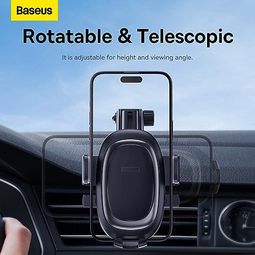 UltraControl Pro Serisi Clamp-Type Araç içi Telefon Tutucu Set Cluster, Siyah