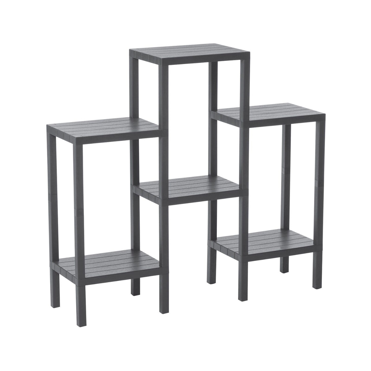 6 RAFLI - GRİ MODÜLER ÜNİTE PLASTİK 108x100x29 cm (5643)