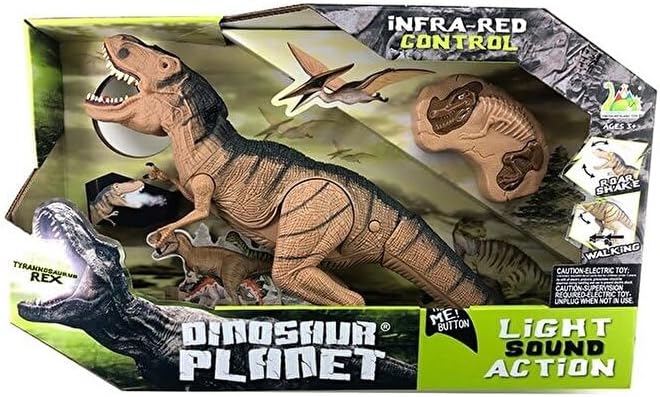 Sesi Işıklı Kumandalı Buharlı Dinozor T-Rex