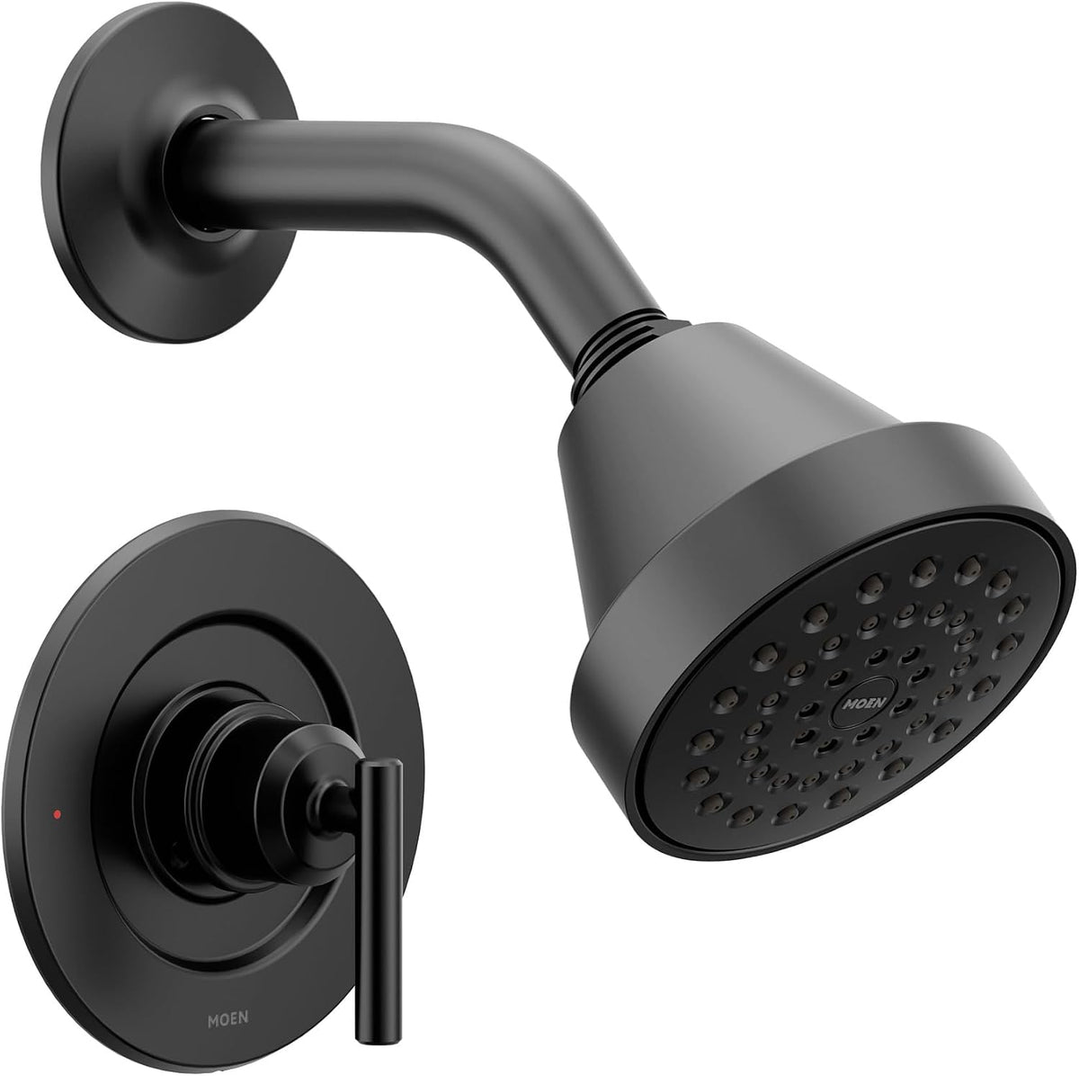 Moen Gibson Mat Siyah Posi-Sıcaklık Basınç Dengeleyici Çevre Dostu Modern Duş Süsü, Valf Gerekli, T2902EPBL
