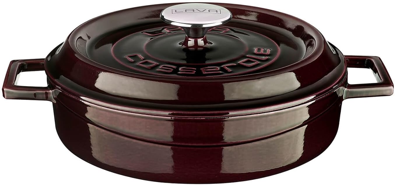 Lava Metal Premium Serisi - Döküm Çok Amaçlı Tencere, Yuvarlak, 24 cm, Majolik Mor