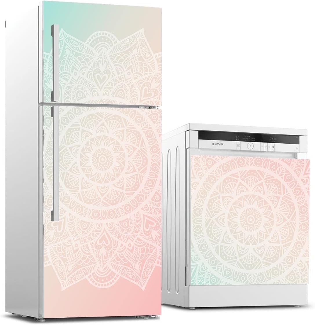 Buzdolabı ve Bulaşık Makinası Beyaz Eşya Sticker Kaplama Mandala