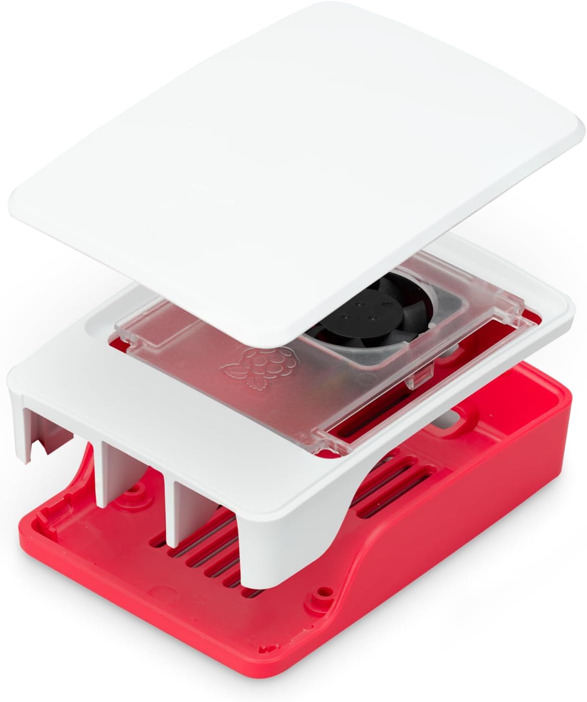 Raspberry Pi 5 için resmi gövde, kırmızı/beyaz