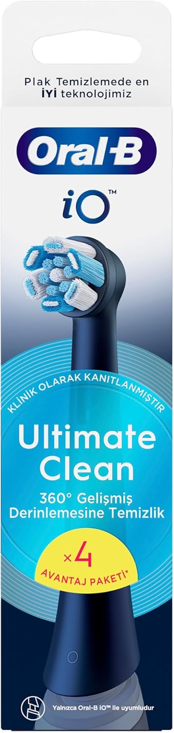 iO Ultimate Clean Siyah Diş Fırçası Yedek Başlığı 4 Adet