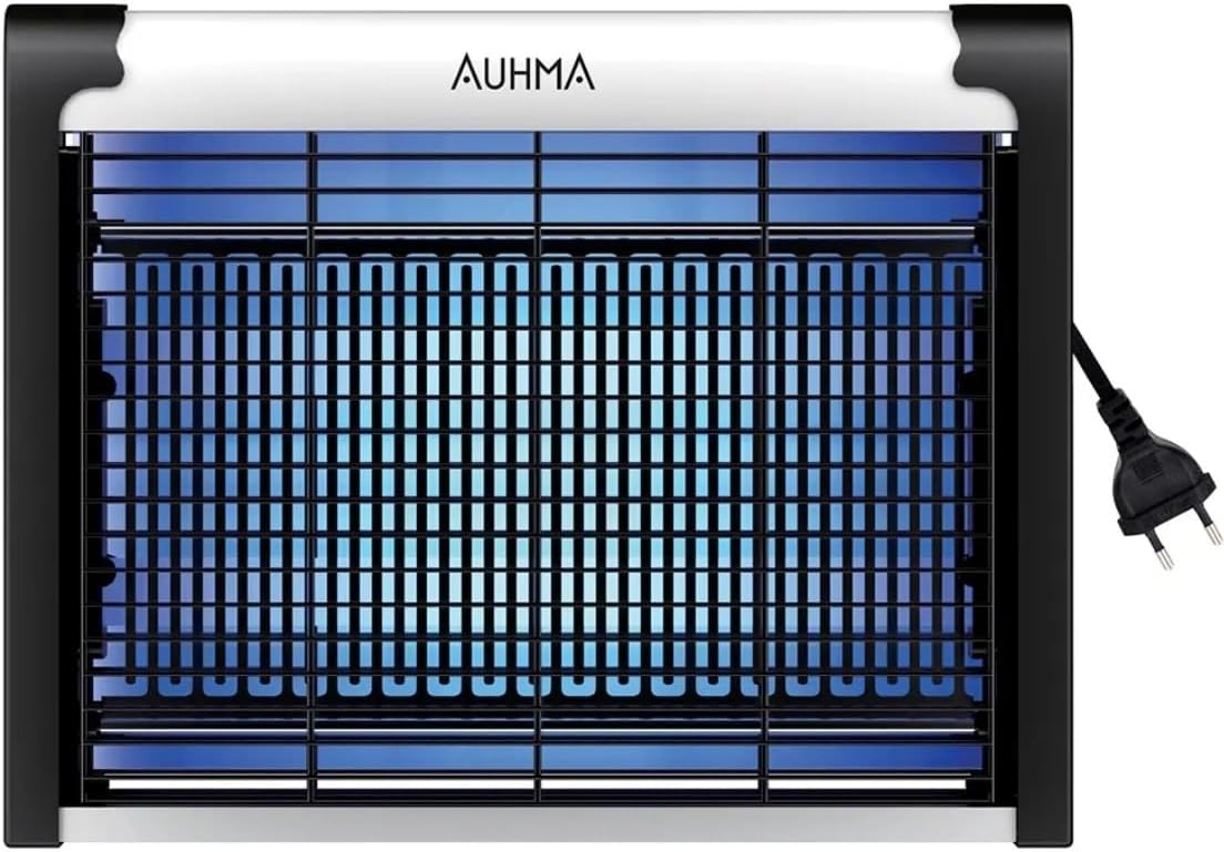 AUHMA AQM01 Elektrikli Sivrisinek Kovucu Tuzak, Çift Ampullü, 4+4 Watt, Güvenlik Izgaralı, Sessiz Çalışma