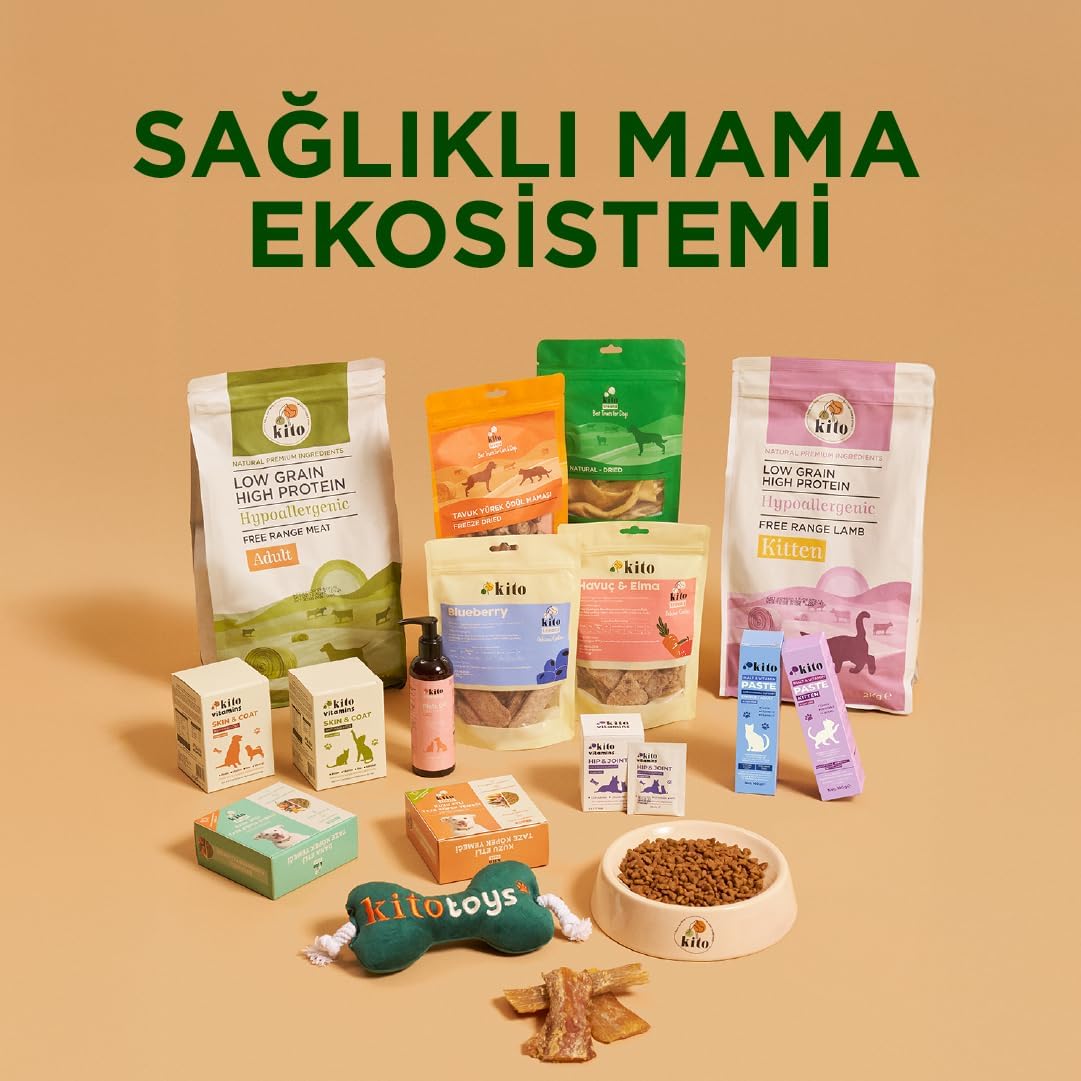 Kito Kurutulmuş Kuzu Kulak Çiğnemelik Köpek Ödül Maması %100 Doğal, Glutensiz, Organik 100 gr