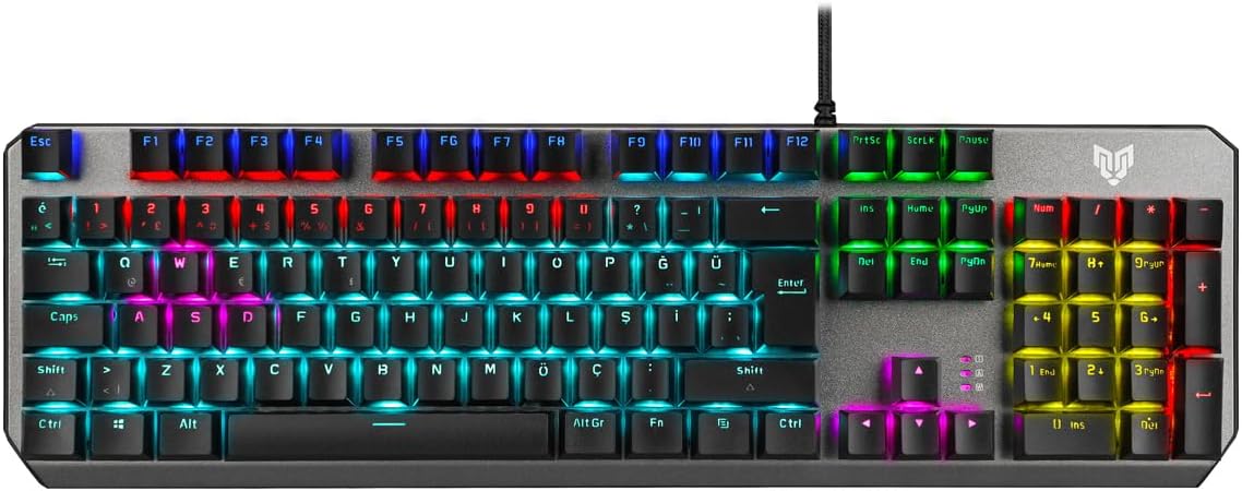 Blueforce Shooter Rainbow Mekanik Gaming Oyuncu Klavyesi Red Switch Q Türkçe
