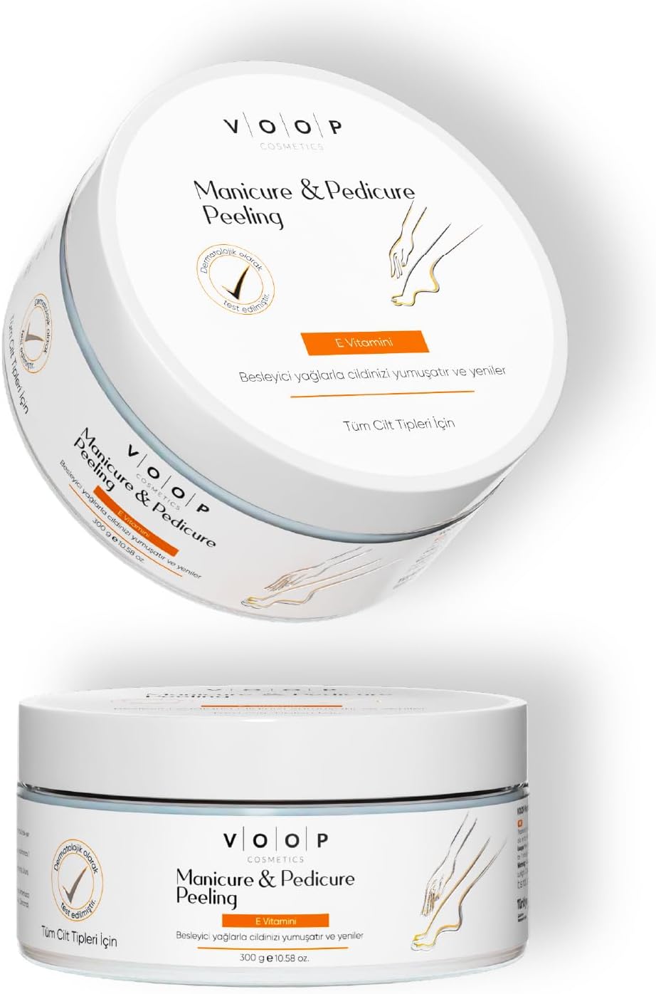VOOP El & Ayak Onarıcı Ve Besleyici Bakım Kremi 300 gr | Manikür Pedikür Peeling