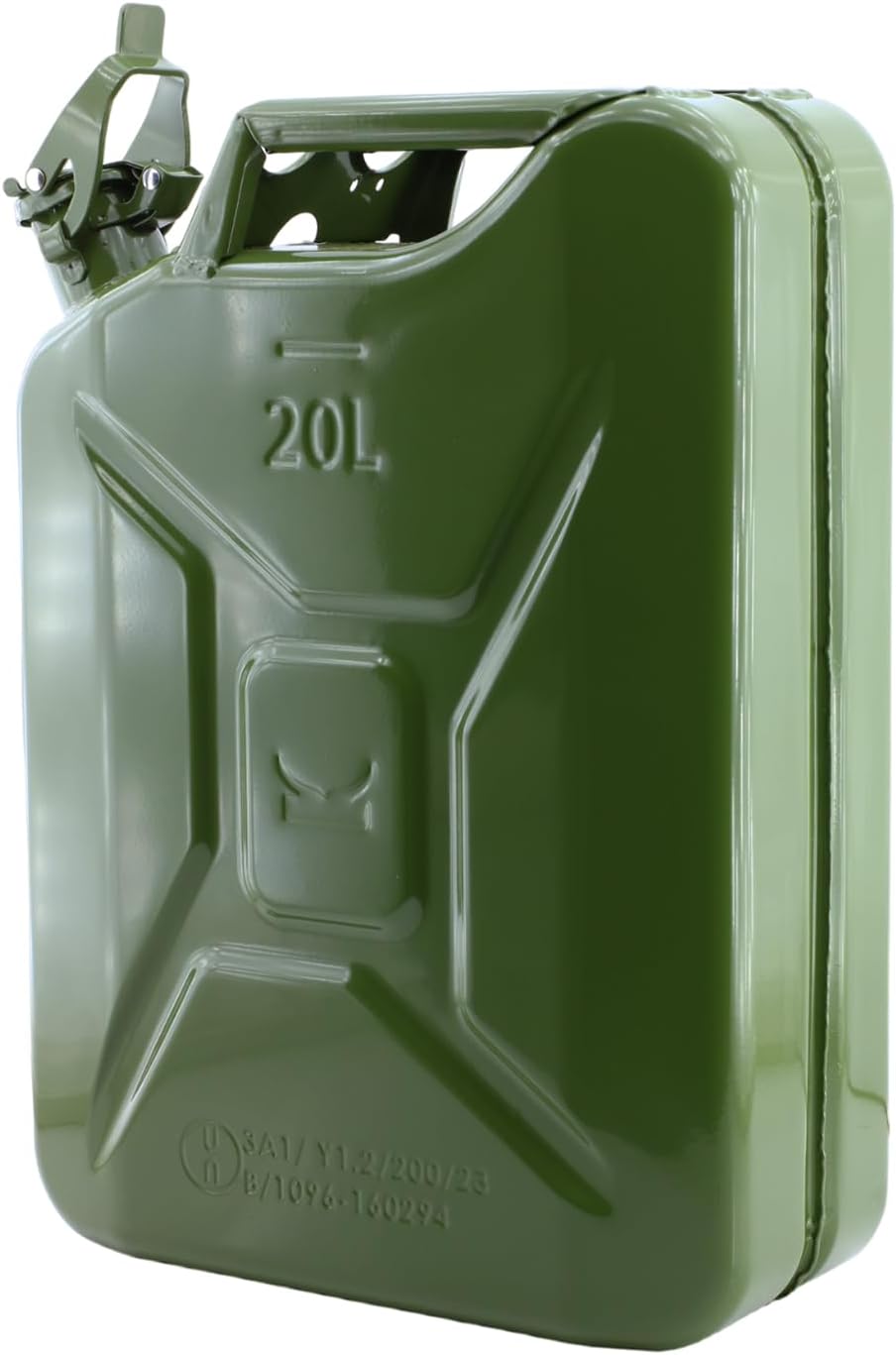 Badem10 Metal Benzin Bidonu 20 Litre Akaryakıt Mazot Taşıma Doldurma Depolama Bidonu + Aktarma Borusu