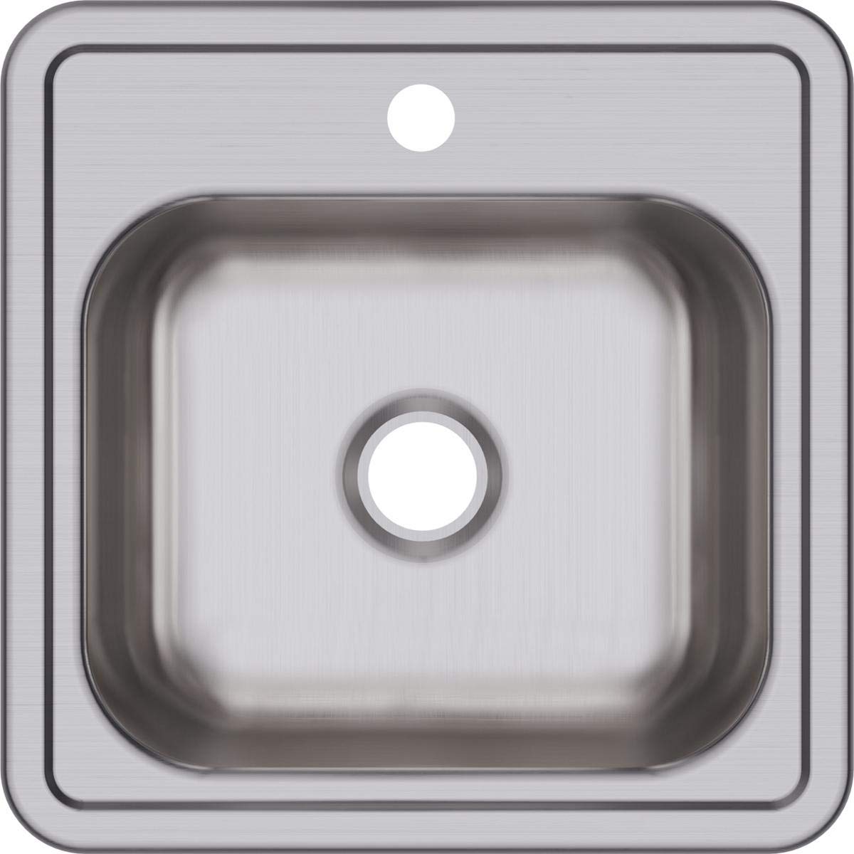 Elkay D115151 Dayton paslanmaz çelik evye, lavabo için, üst tarafa sabitlemek için, saten, tek delikli