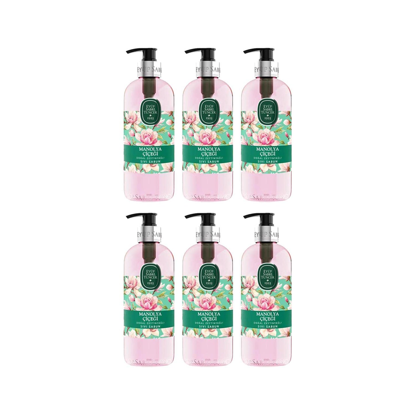 Eyüp Sabri Tuncer Doğal Zeytinyağlı Sıvı Sabun Manolya Çiçeği 500 ML x 6 Adet