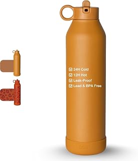 Citron Su Şişesi - Vakum Yalıtımlı Paslanmaz Çelik Su Şişesi 750ml - Karamel
